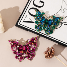 New enamel-painted butterfly brooch, elegant and luxurious, versatile and high-end fashion accessory for women