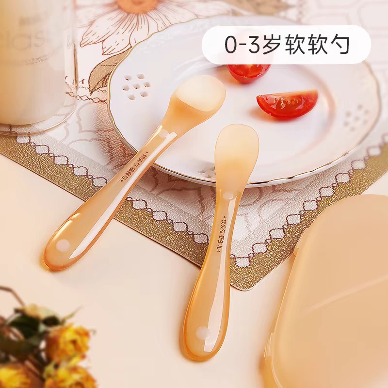 Silicone spoon newborn baby complementary spoon for more than 6 months baby spoon silicone soft spoon baby manufacturers now