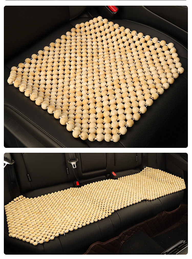 Summer Wooden Bead Cooling Mat Car Seat Cushion Wear-Resistant Breathable Ventilation Massage Cushion Car Mat Office Chair Breathable Chair Cushion