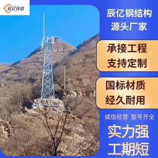 辰亿山顶监控塔单管避雷塔拉线塔电力通讯塔圆钢避雷塔信号塔