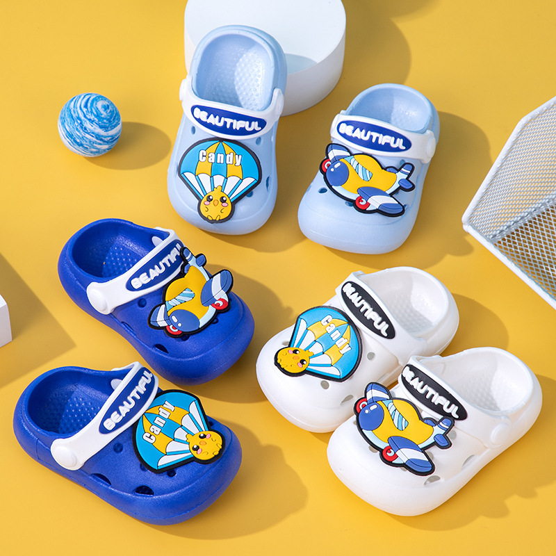 Children's Slippers for Summer, Boys' Indoor Soft-Soled Non-Slip Cartoon Cute Slippers, Girls' Beach Clogs