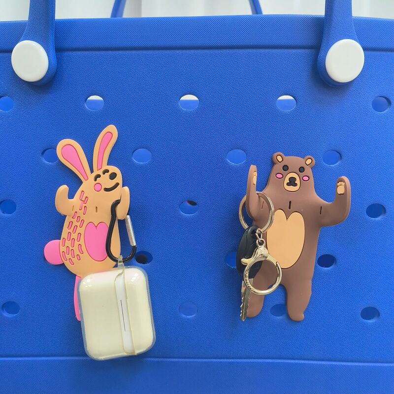 Hook and Snap Dual-Use Bag Buckle Beach Bag Accessories Pvc Rubber Handbag Insert Decoration Bogg Decorative Buckle