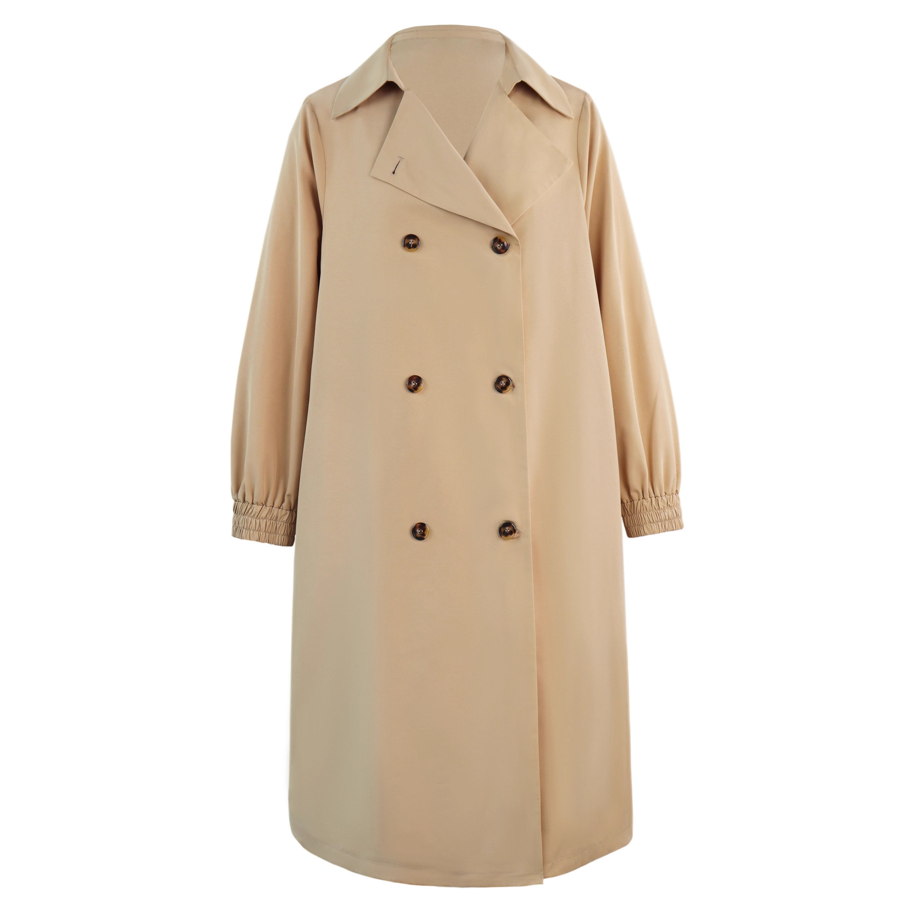 New Amazon trench coat for women in early autumn 2025, double-breasted, oversized, knee-length trench coat for women