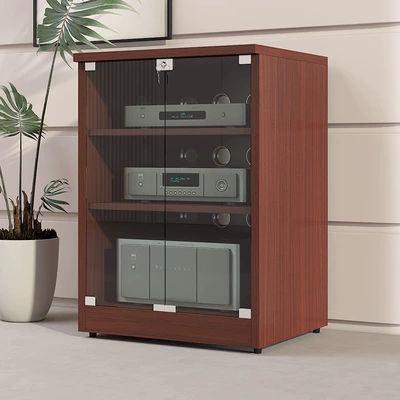 doors, audio-visual racks, amplifier: Electric car big tripod - teak-colored-three-layer-particle-board