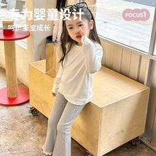 秋季新品女童喇叭裤打底裤女童棉质修身大弹力外穿童裤批发