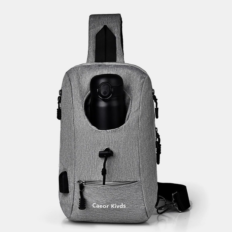 メンズクロスボディパッケージウォーターボトルチェストバッグ多機能大容量ウォーターカップバッグ防水トレンディブランドメンズショルダーバッグトレンディメンズ|undefined