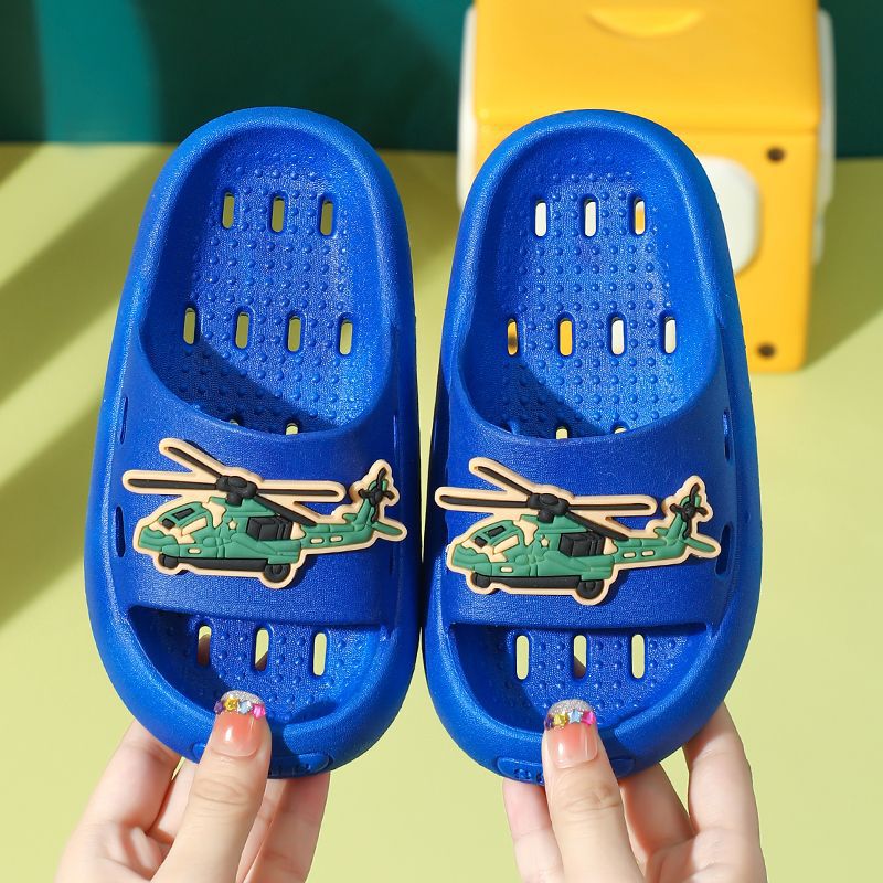 Children's Slippers Boys Summer Home Bathing Leakage Anti-slip 2024 New Style Bathroom Slippers for Girls Diy