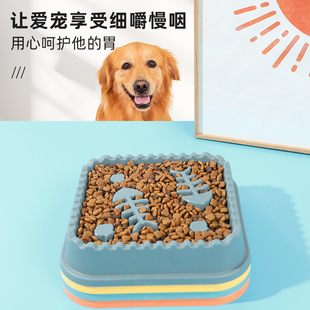 Pet Anti-choke bowl slow food bowl cat and dog universal slow eating bowl environmental protection easy cleaning cross-border wholesale in stock