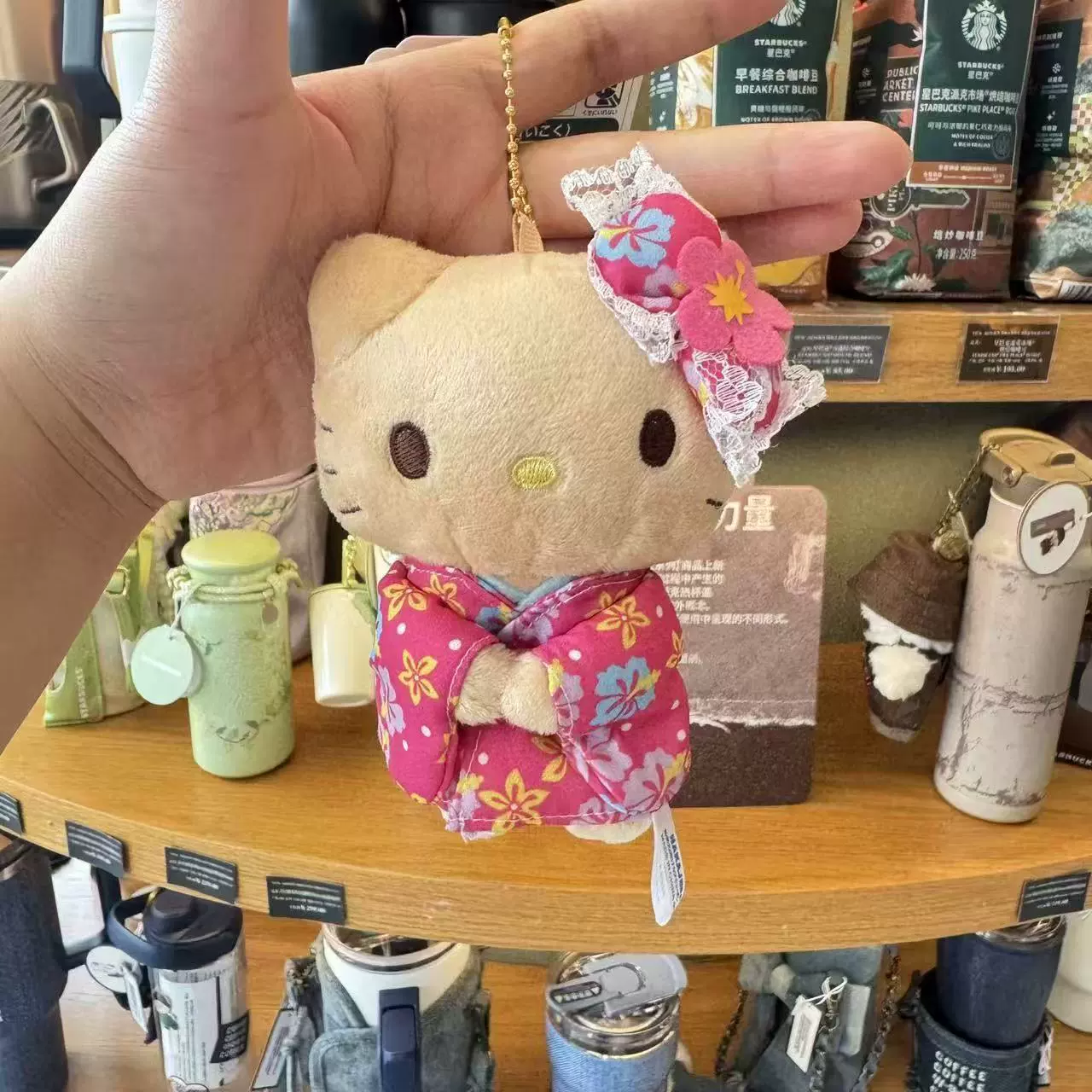 Плюшевый брелок (Sanrio) Hello Kitty, плюшевая кукла-талисман, размеры 10–16 см