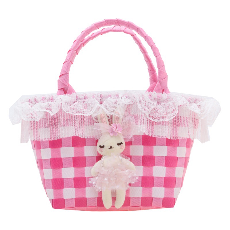 Bolso pequeño para niños nuevo para mujer 2023 mini portátil cesta de verduras lindo bolso tejido a mano bolsa de playa junto al mar