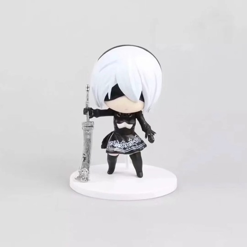 NieR Automata Q Version 2B Miss Black Knife White Sword Q Version Game Peripherals Figures