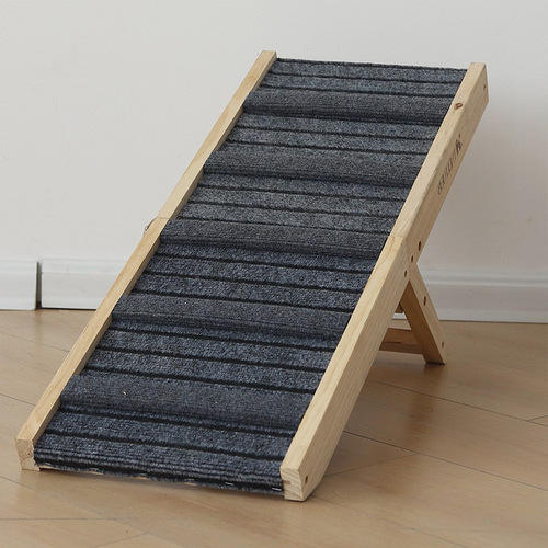 Cross-border spot sale foldable solid wood extra large extended dog ramp clawing stand pet climbing stairs slope ladder