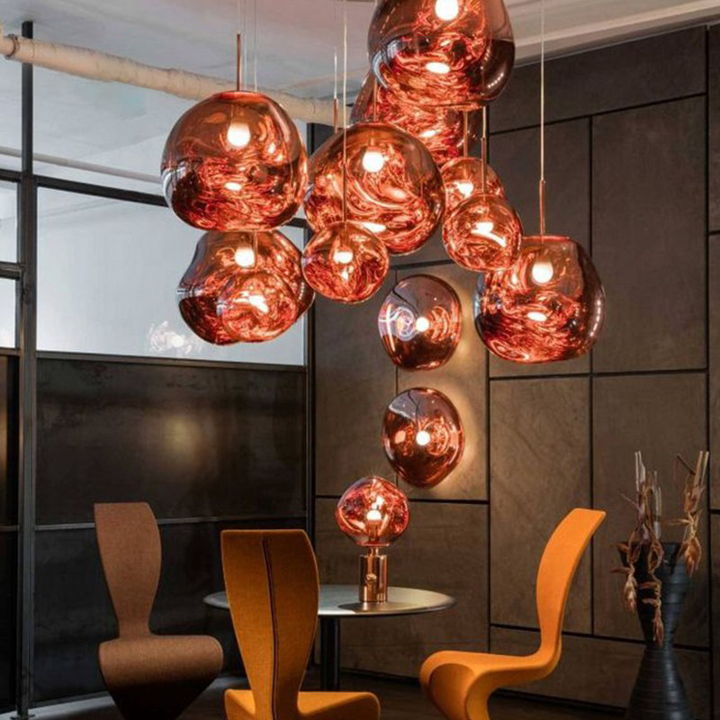 Nordic Designer Model Room Exhibition Hall Tooling Duplex Stairs Living Room Dining Room Art Bar Red Lava Chandelier