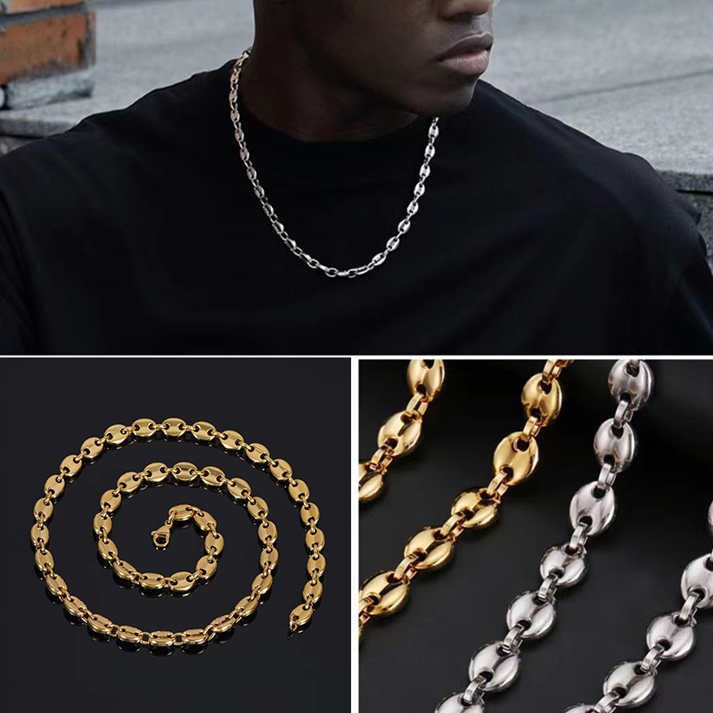 Hip-hop Geometric Stainless Steel Plating Unisex Necklace display picture 1