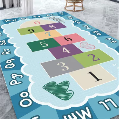 Avtomobil döşəmə paspasları | Cartoon Living Room Coffee Table - alphabet-hopscotch-14-2m