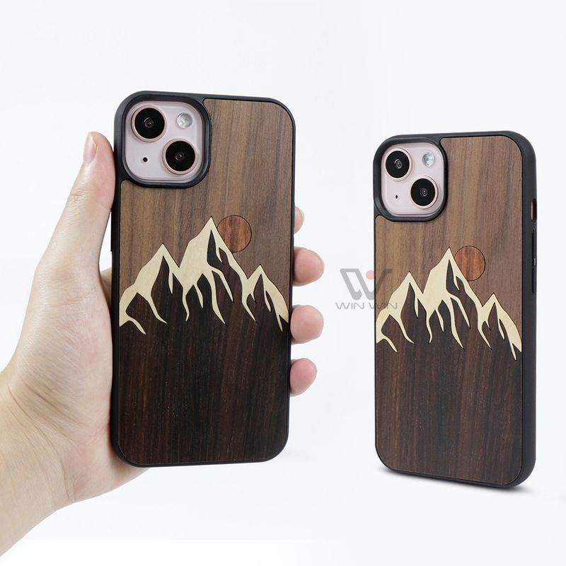 Innovative Design Novel Wooden Phone Case Protective Cover Fashionable and Can Be Engraved with Logo Suitable for iPhone Series Innovative Design Novel Wooden Phone Case Protective Cover Fashionable and Can Be Engraved with Logo Suitable for iPhone Series