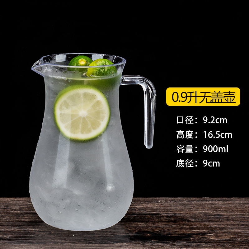 PC acrílico hervidor de agua fría hervidor de agua fría hervidor de plástico doméstico resistente a altas temperaturas bar restaurante hervidor de jugo de gran capacidad