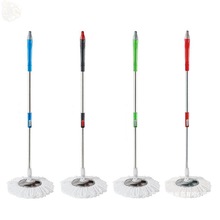单杆旋转拖布手压好神拖家用杆墩布不锈钢拖地直销批发拖把杆替换