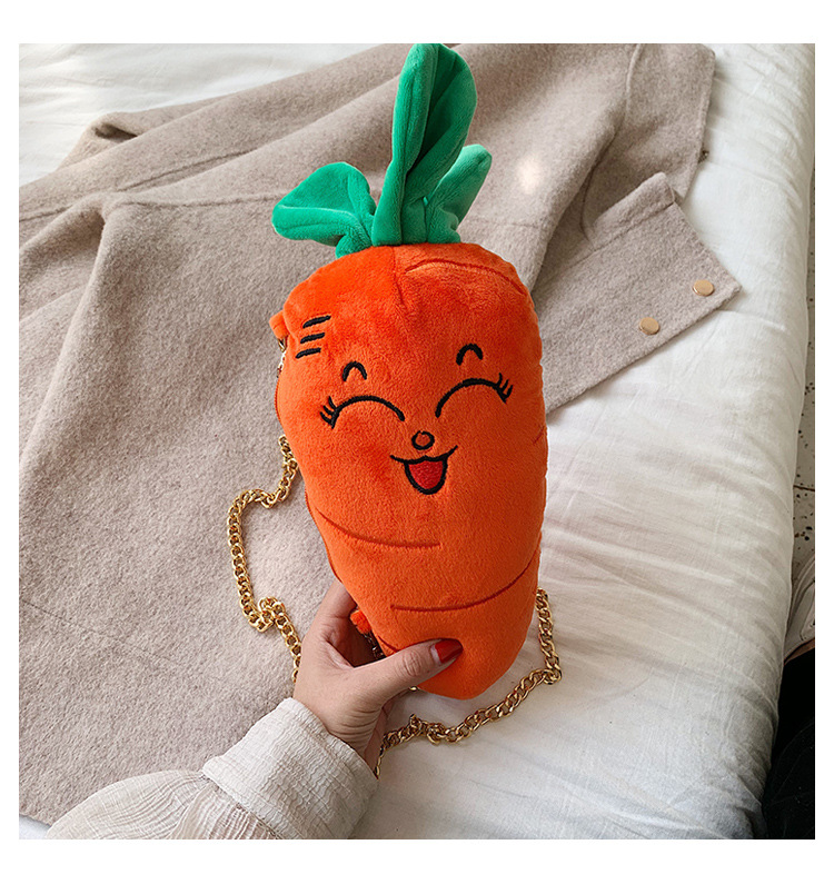 Cute Carrot Shoulder Messenger Plush Bag Wholesale Nihaojewelry display picture 51