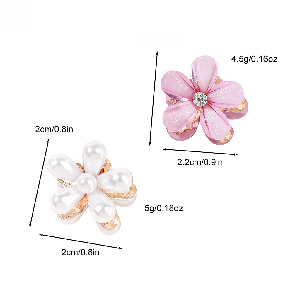 Qiyue small fresh metal flower small grab clip broken hair Pearl small clip female bangs clip side clip hair accessories wholesale_voghion.com