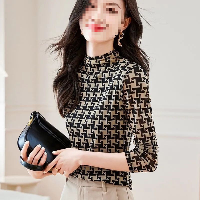 气质半高领德绒打底衫女2025冬季新款修身长袖T恤妈妈装保暖上衣