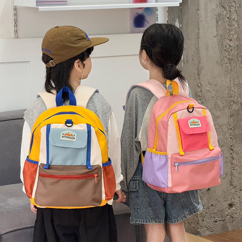 Jardín de infantes bolsas escolares de moda de gran capacidad mochila para niños y niñas mochilas de dopamina colorida para niños
