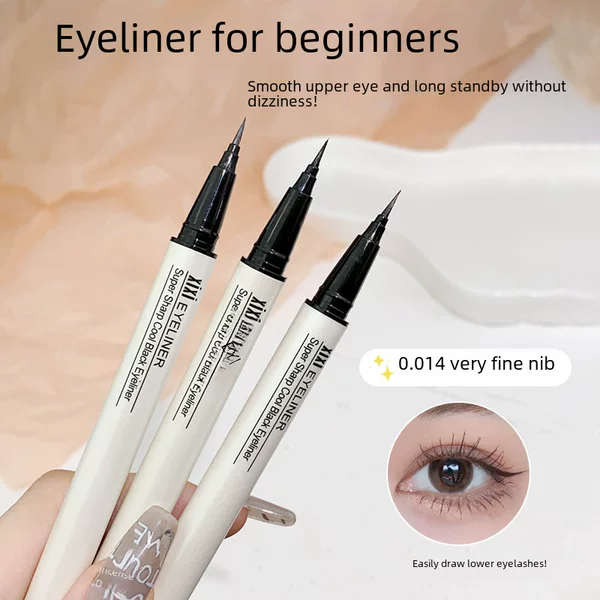 Makeup Xixi Smooth and Slim Eyeliner Pen, Ultra-Fine, Waterproof, Non-Smudged, Eye and Face Contouring Shadow Eyeliner Liquid Pen