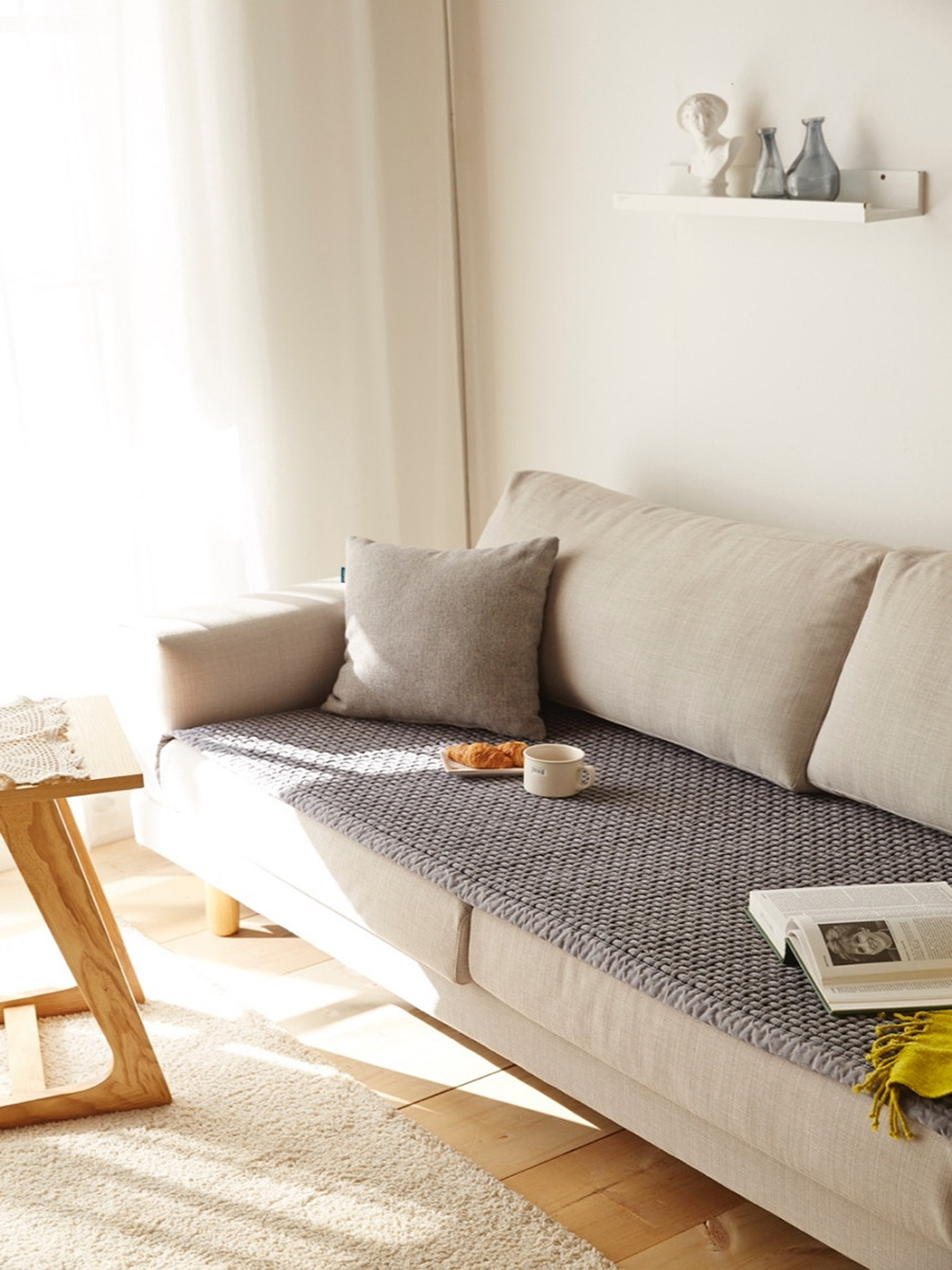 韩国沙发垫布艺四季现代简约通用欧式客厅防滑沙发坐垫子实木