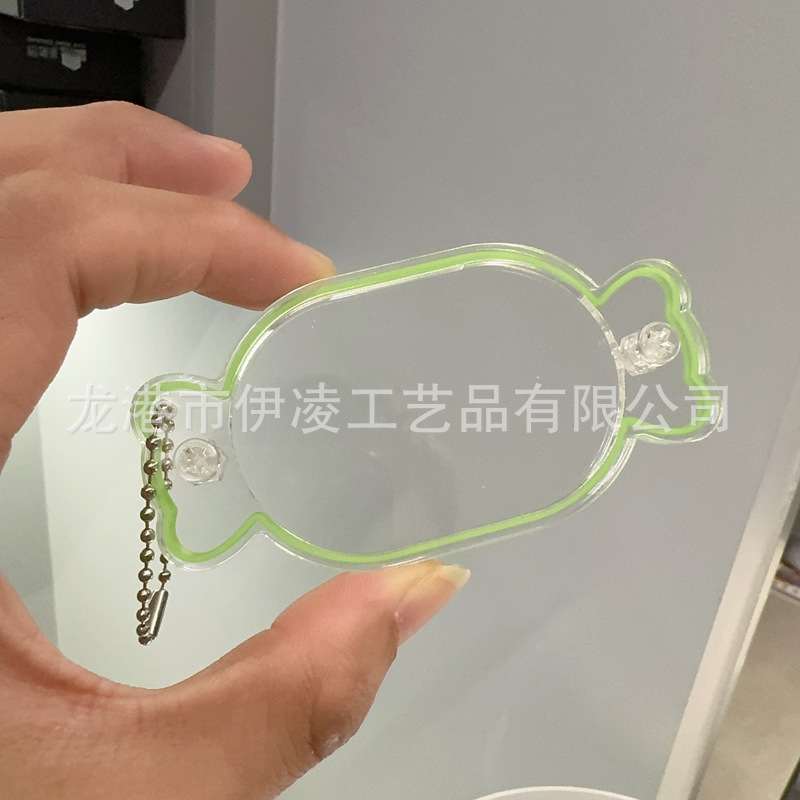 カラーキャンディーロック音楽ストラップ谷美キーホルダー手作りdiyフォトフレーム1 cm2cmアクリルチップ|undefined