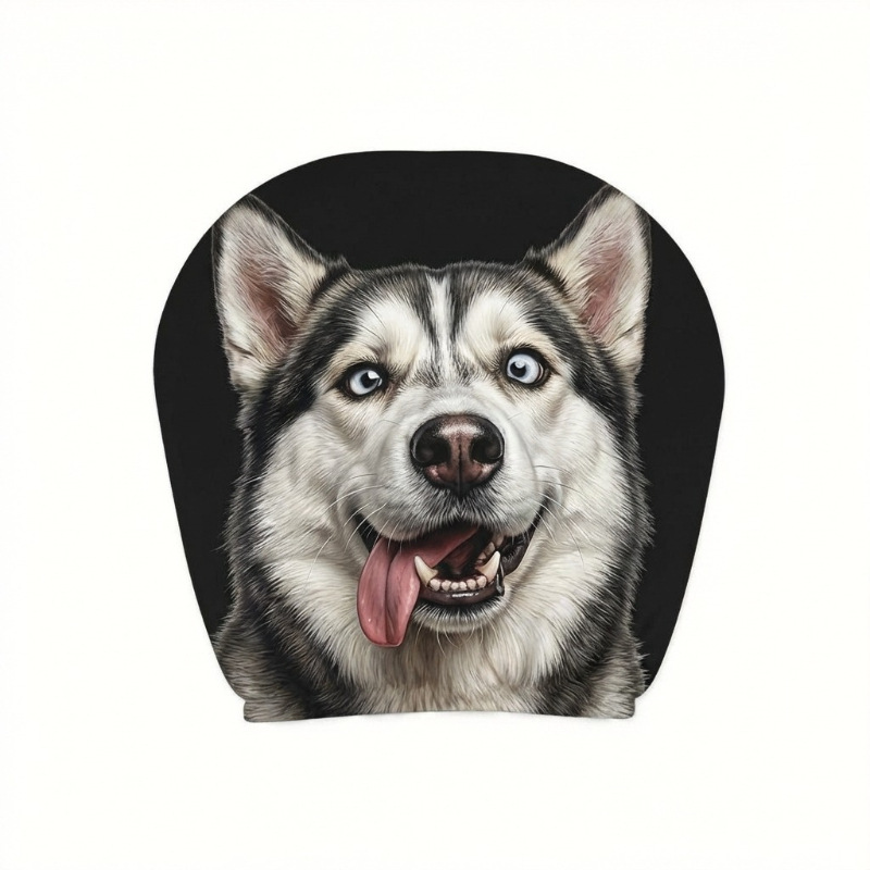 Polyester Fabric Car Headrest Cover with Funny Print, "Laugh Until Your Stomach Hurts" Design, Universal for Car Interiors, Does Not Shrink in All Seasons