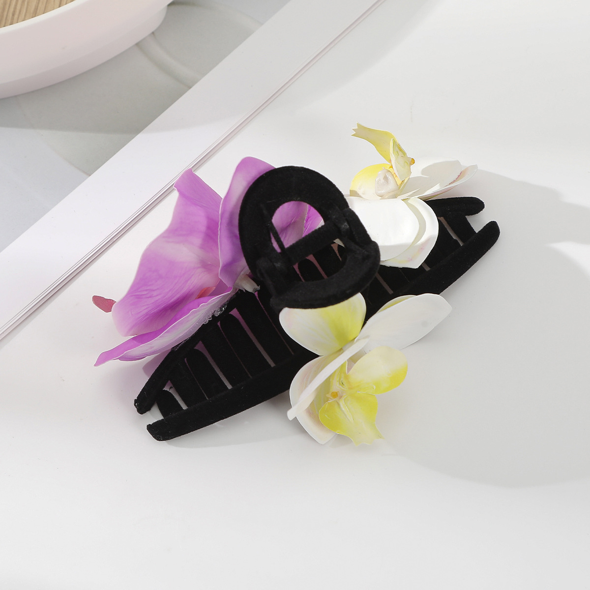 90g Weight Hair Claws Hair Accessories Type 1 Piece Quantity Date, Tea Party Occasion Mixed materials Material Flower Pattern All Seasons Season Women's Gender Sweet Style Sweet Women's Flower Mixed Materials Hair Claws 8