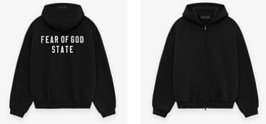 6278 Zip Hoodie Black