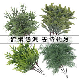 仿真松针诺福克松单支 跨境圣诞节庆酒店装饰 人造松针单支圣诞
