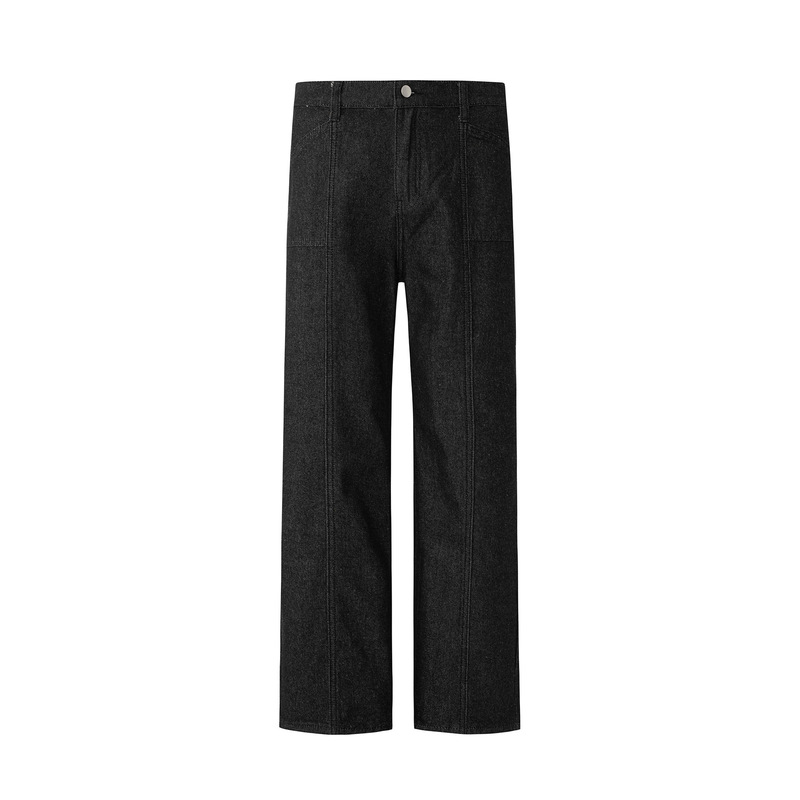 Mr Light Mature Style Straight Jeans Men's Korean Style Work Clothing Style Washed Pants Autum Loose Casual Pants