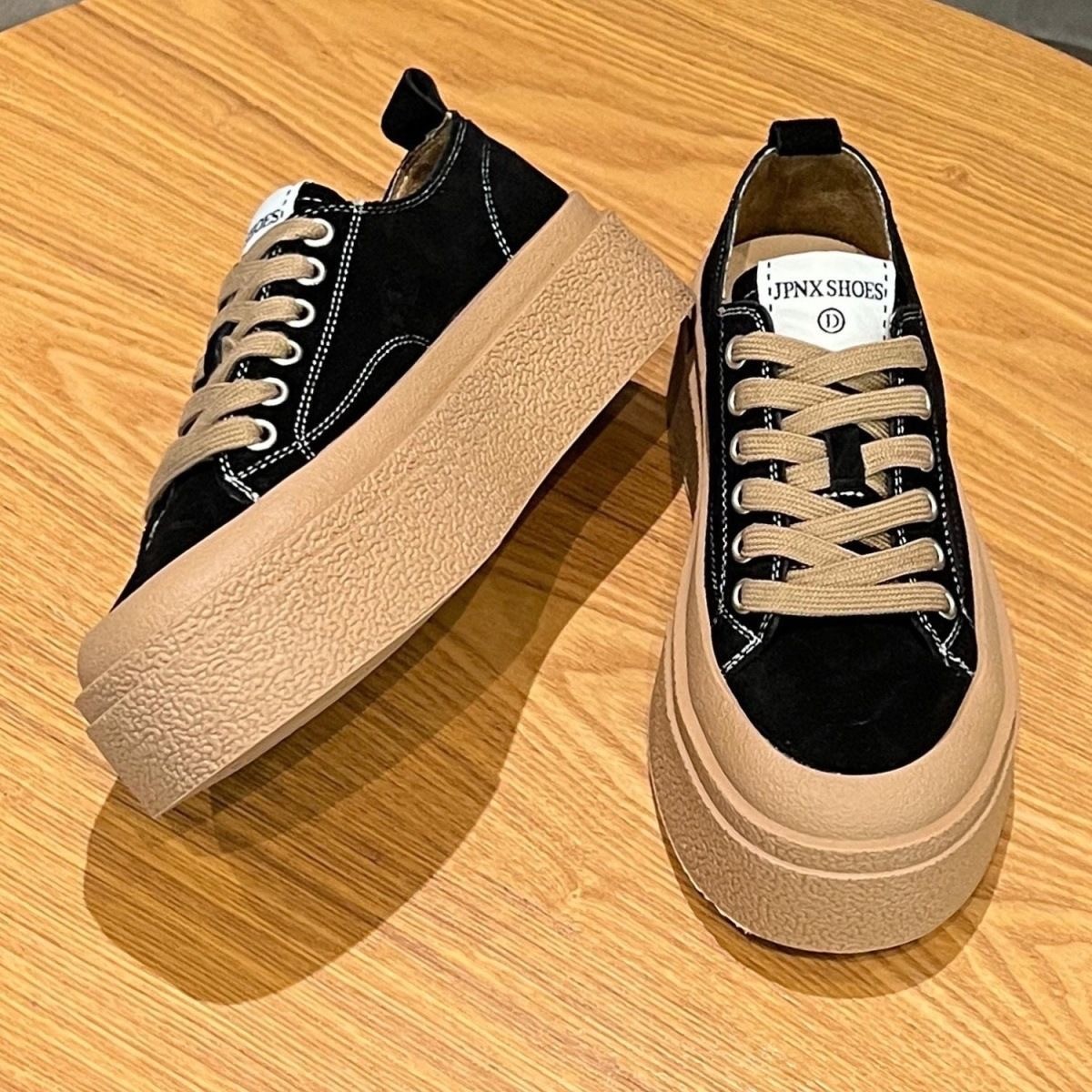 Damen Plateau Canvas Schuhe Schnürschuhe Bequeme Freizeitschuhe_voghion.com
