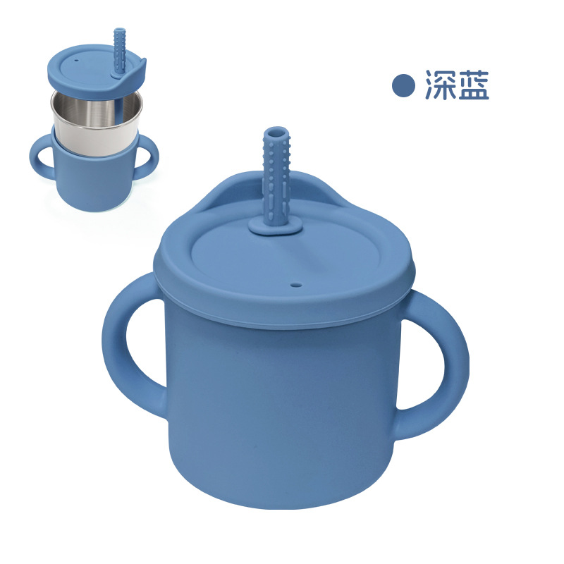 Amazon tazas de paja para niños tazas de bebés de acero inoxidable 3 - en - 1 tazas de agua para bebés tazas de paja tazas de bocadillos