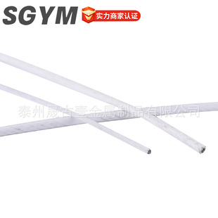 White plastic coated wire rope clothesline white plastic coated guardrail decorative leather coated soft wire rope
