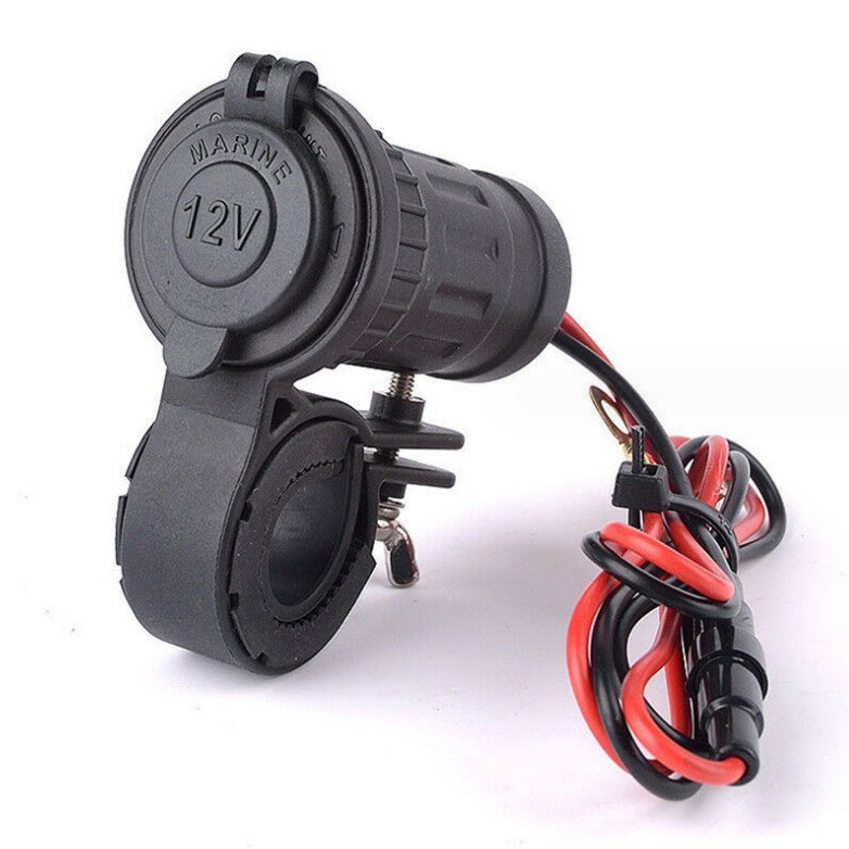 Motorcycle waterproof 12-24V cigarette lighter socket car mobile phone digital products mother seat with bracket