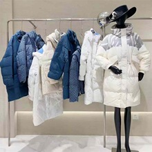 24冬款DKEM鸭（鹅）绒服时髦御寒连帽中长款气质外套品牌尾单清货