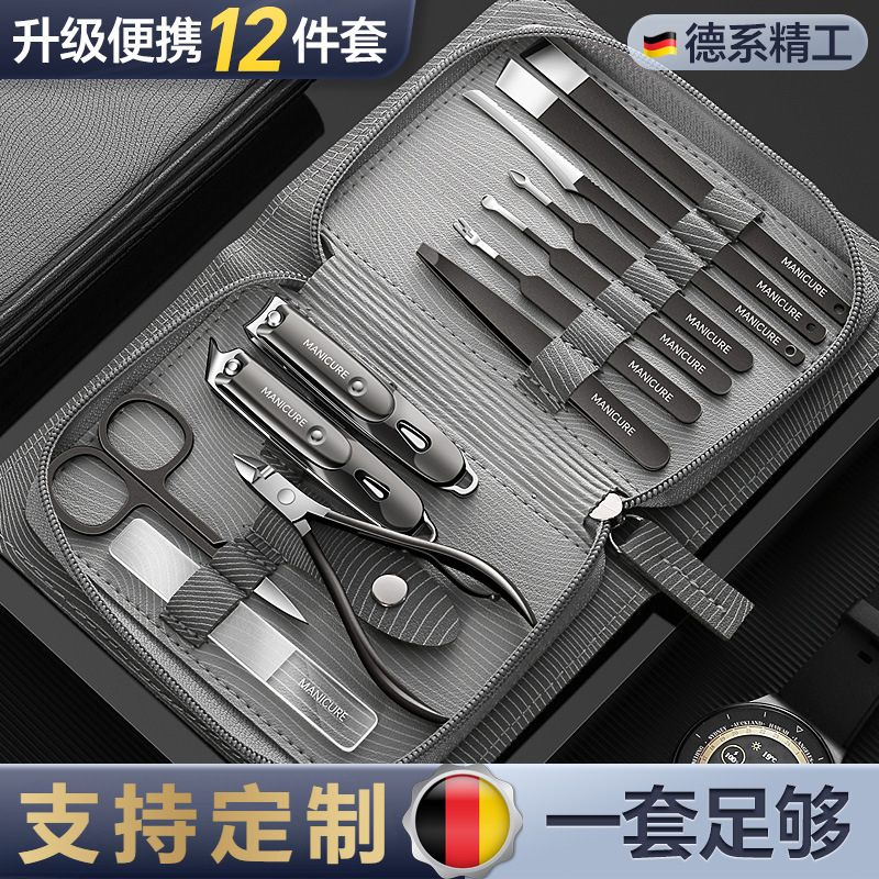 Caja de cortador de uñas de piel muerta, cortador de uñas de acero inoxidable, conjunto de cortador de uñas al por mayor, herramientas de manicura en stock, conjunto completo