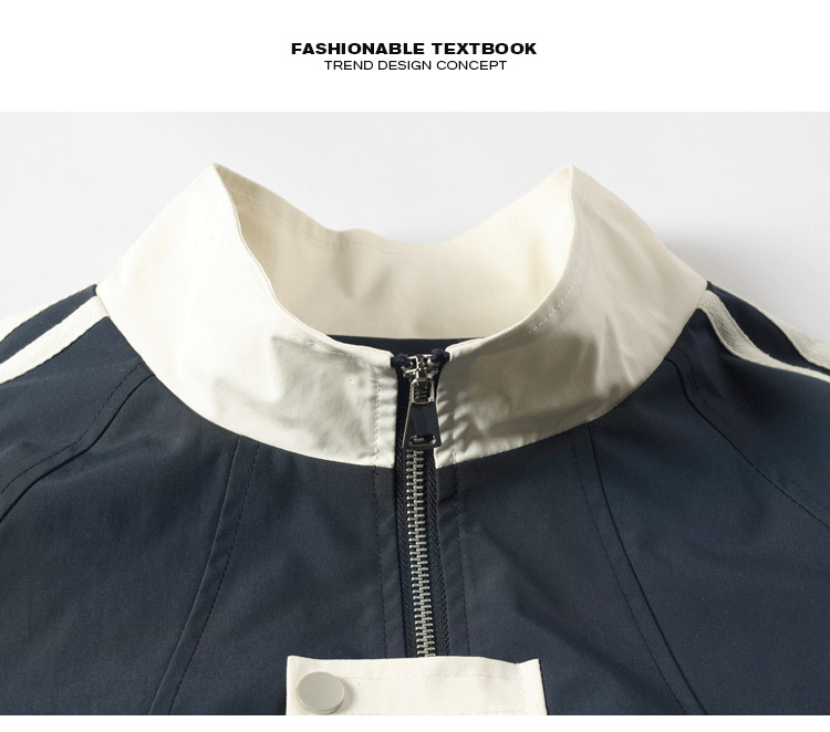 Vintage American Style Men's Denim Jacket High Street Patchwork_voghion.com