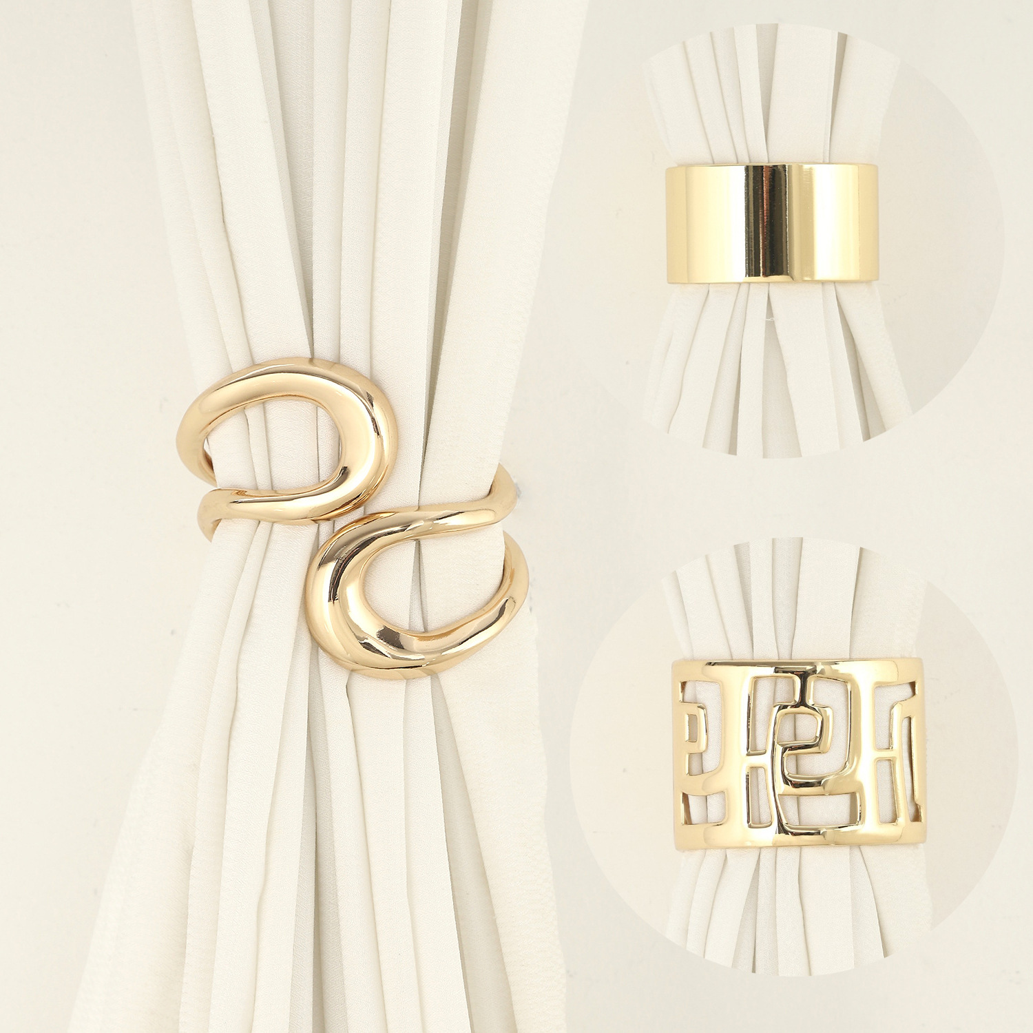 Minimalist Nordic Metal Curtain Tie Backs No Drill For Curtains_voghion.com