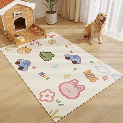 Pet Floor Mat Waterproof Diaper Mat Dog Mat Cat Cage Dog Cage Bite-Resistant Cat and Dog Carpet Wipeable and Free (Avtomobil döşəmə paspasları) - car-animal-head-6090cm-a-touch-of-clean