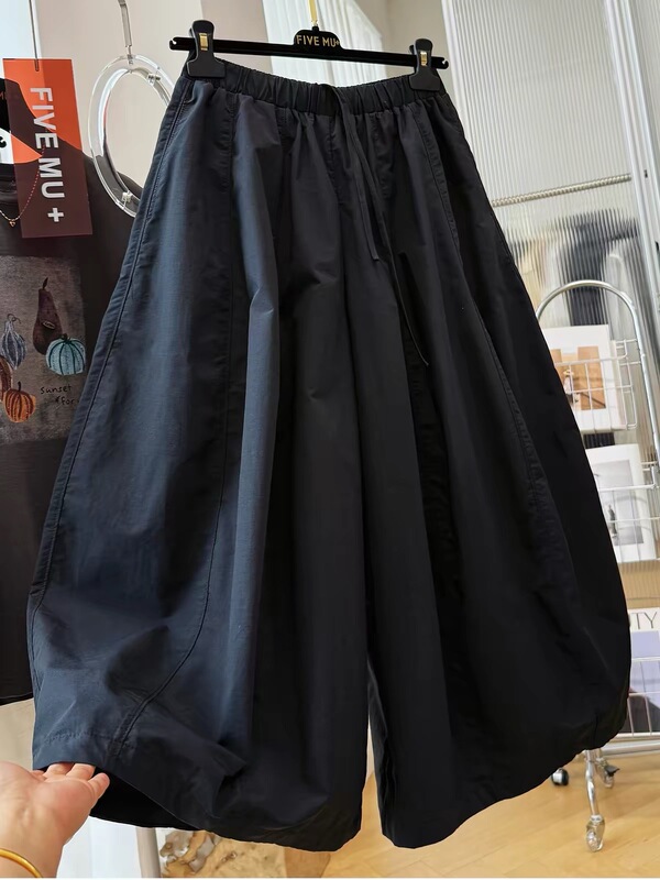 1245 # 【Original Fabric】Extra Large Size 150kg Loose Wide-Leg Pants, Women's Summer Thin Cropped Casual Pants 1245 # 【Original Fabric】Extra Large Size 150kg Loose Wide-Leg Pants, Women's Summer Thin Cropped Casual Pants