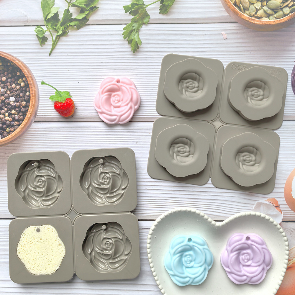 Silicone aromatherapy contains rose
