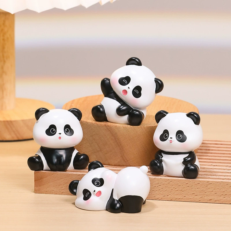 Симпатичная панда Фуфу украшает мультяшный прилив смолы ремесла подарочные куклы
