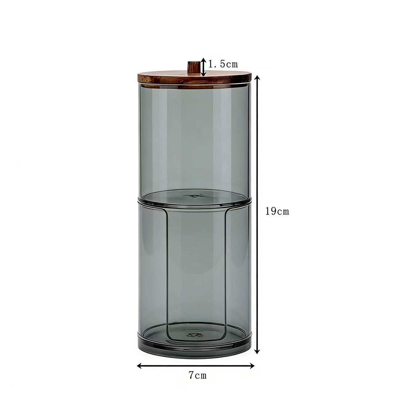 [Tienda de fábrica gris transparente] caja de almacenamiento de algodón acrílico se puede superponer portátil permeable a la ceniza para el almacenamiento de maquillaje doméstico
