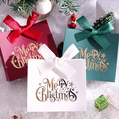 Merry Christmas糖果盒圣诞节礼品包装盒简约时尚礼品袋跨境现货