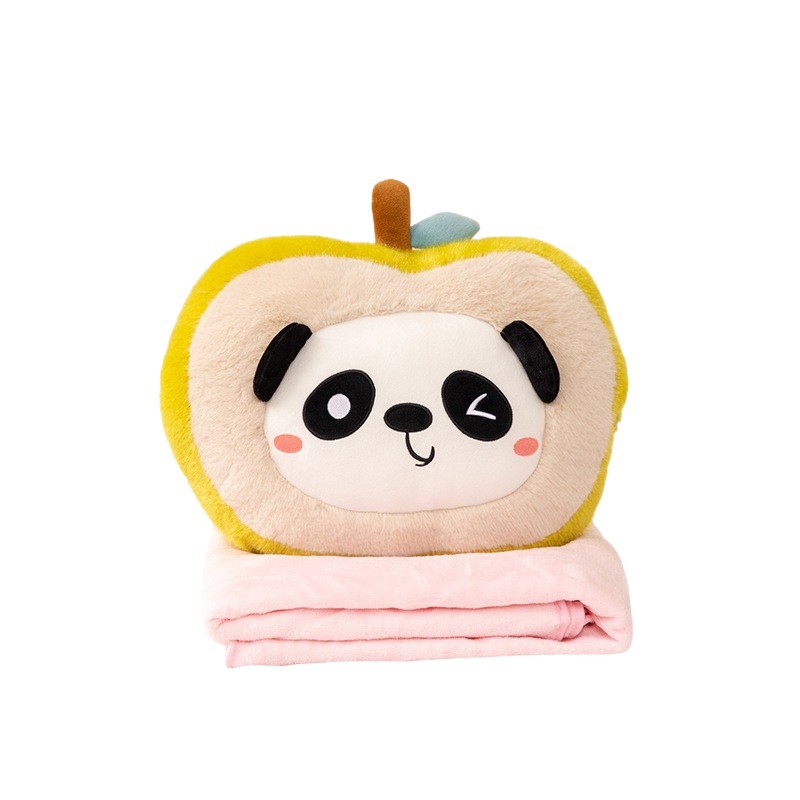 Nuevo transfronterizo multifuncional lindo pequeño frutas frescas 3 en 1 almohada para niñas niños regalo de cumpleaños naranja