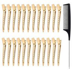 シルバーDuckBillヘアクリップ金属クリップヘアクリップ美髪クリップ美髪用品ワニカール160g